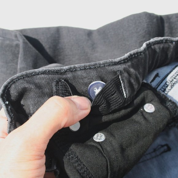 DEEP BLACK DENIM JEANS Boys 7 STRETCH SLIM CUT PANTS POCKETS COMFY ADJUSTABLE - Picture 13 of 15